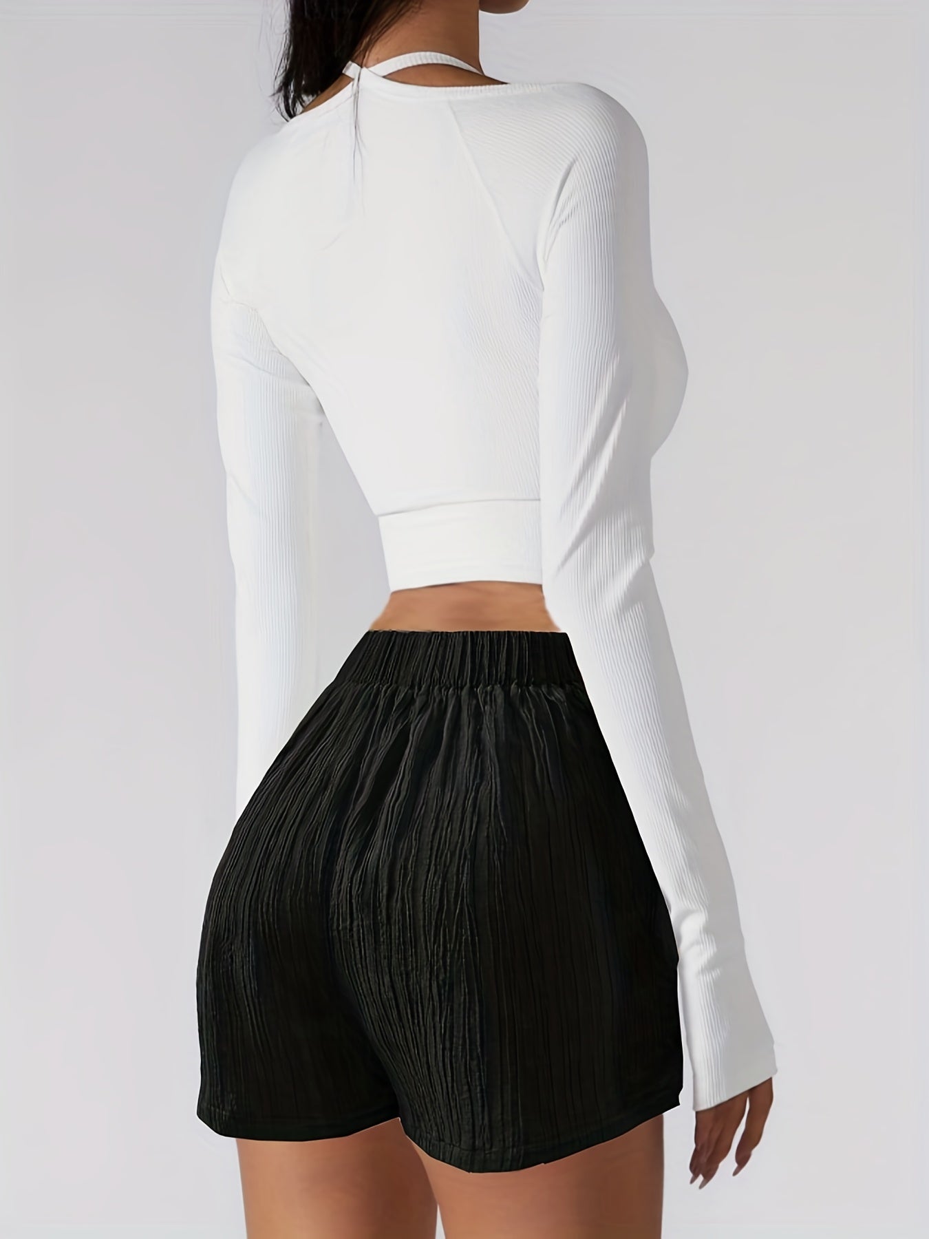 Elastic Waist Skorts Women's Casual Shorts