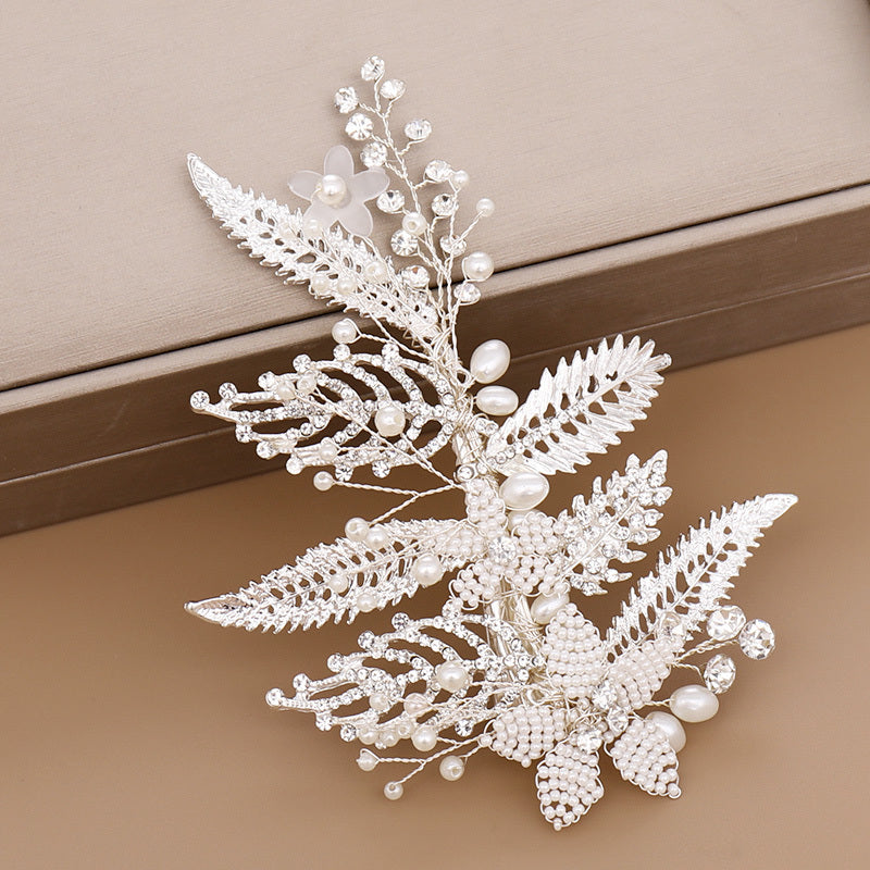 Silvery Wedding Hair Accessories Faux Pearl Hairgrips Clips Crystal