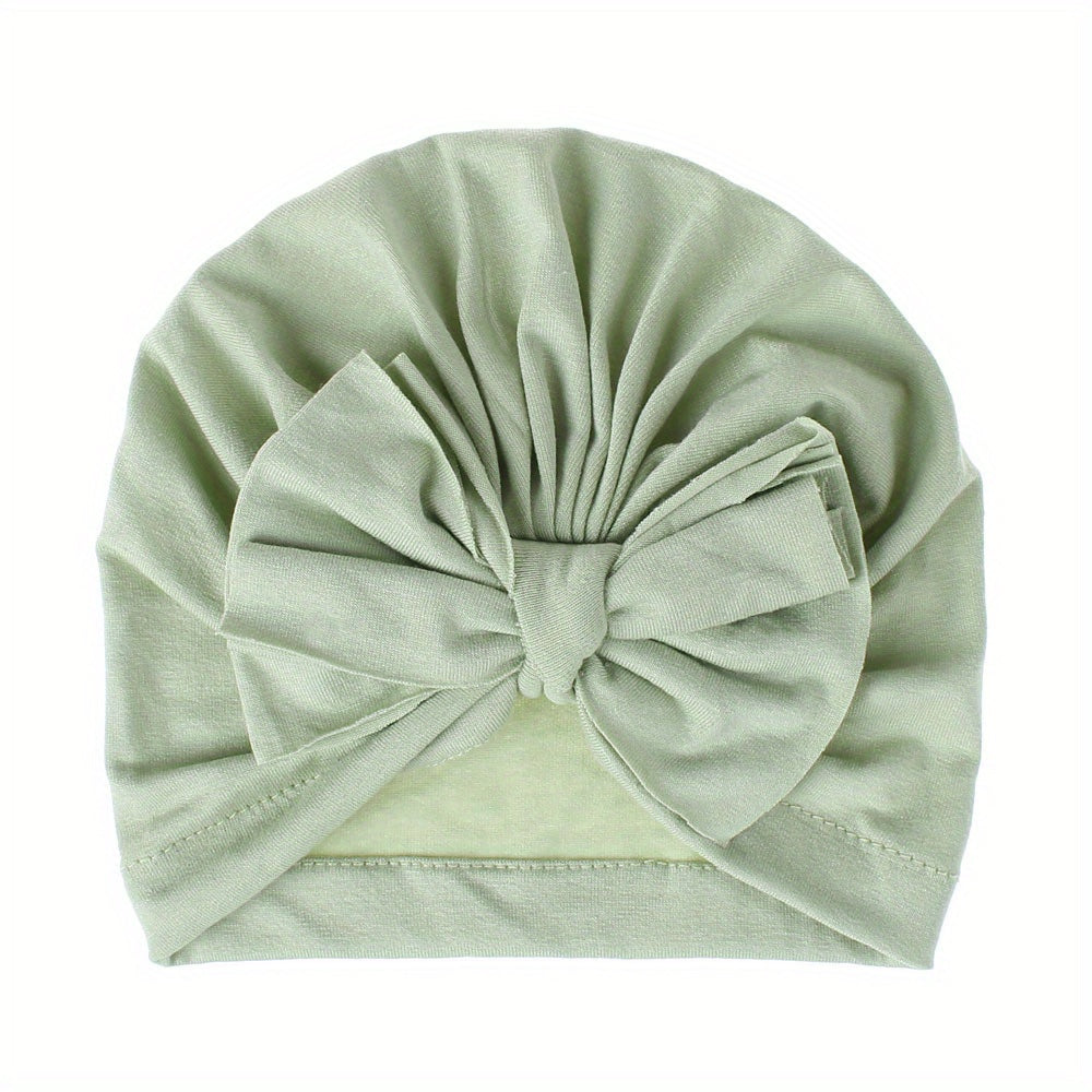 Colorful Baby Girls Hat Bowknot Turban Toddler Knit Infant Baby Care