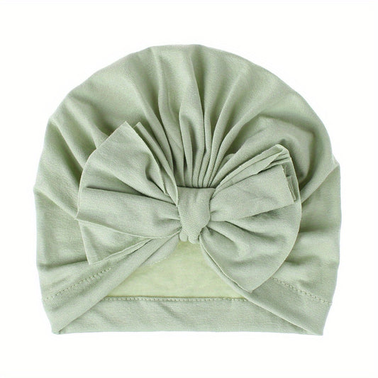 Colorful Baby Girls Hat Bowknot Turban Toddler Knit Infant Baby Care