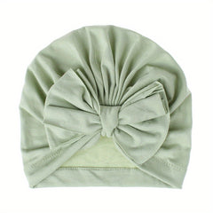 Colorful Baby Girls Hat Bowknot Turban Toddler Knit Infant Baby Care