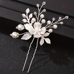 Crystal Faux Pearl Hair Pins Wedding Hair Accessories