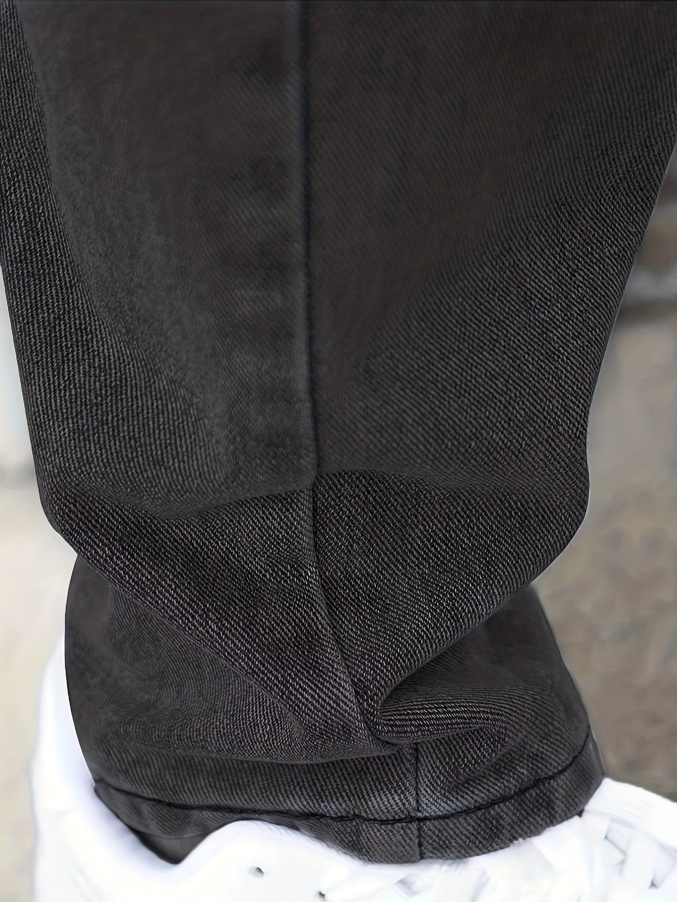 Men's Loose Fit Distressed Jeans Wide Leg Pants