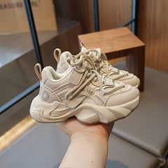 Solid Chunky Shoes for Boys Comfy Non Slip Casual Sneakers
