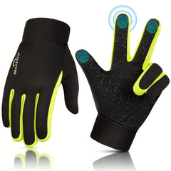 Kids Winter Touch Screen Sports Gloves, Non-slip, Warm, Outdoor
