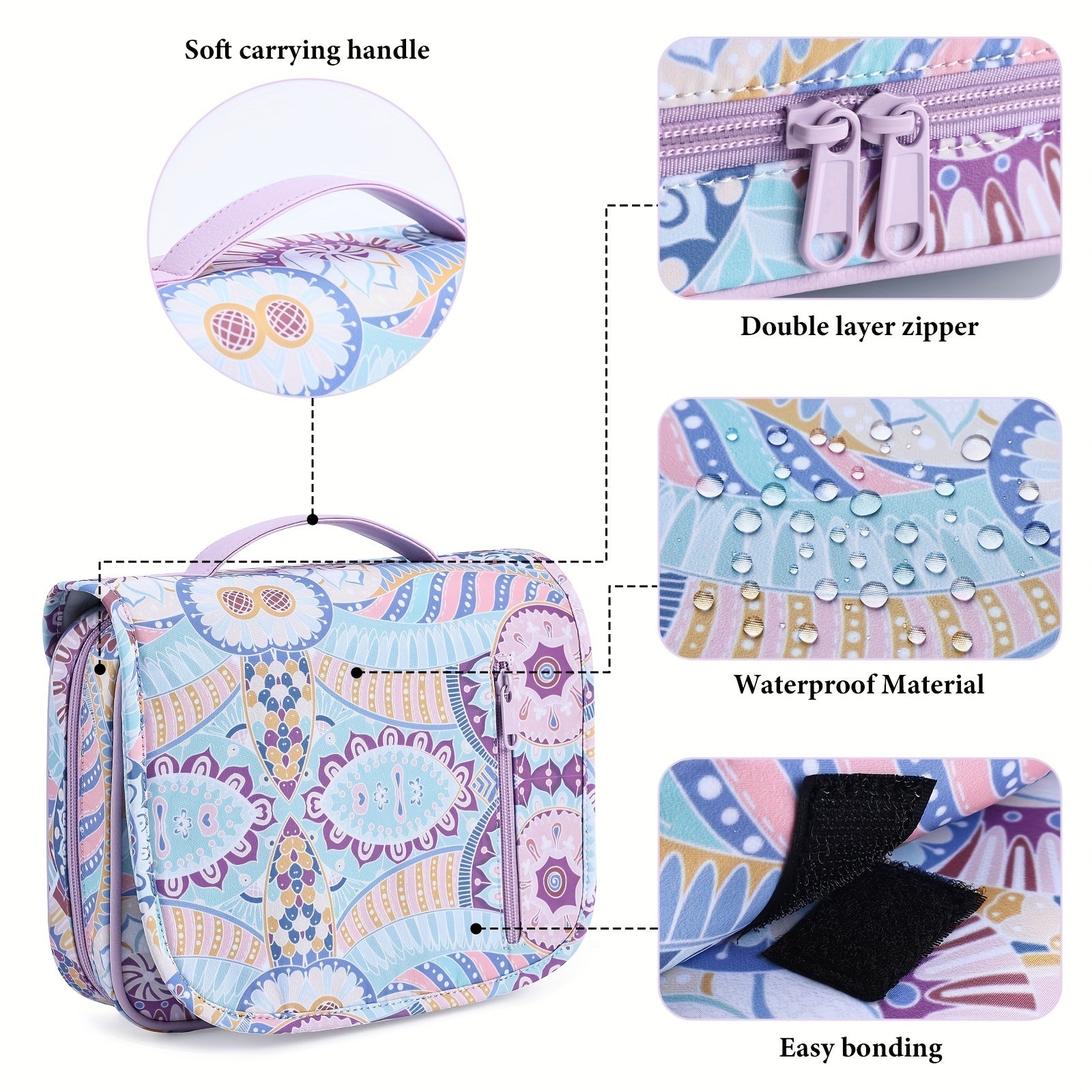 DIMJ Waterproof Makeup Organizer Bag for Travel and Storage