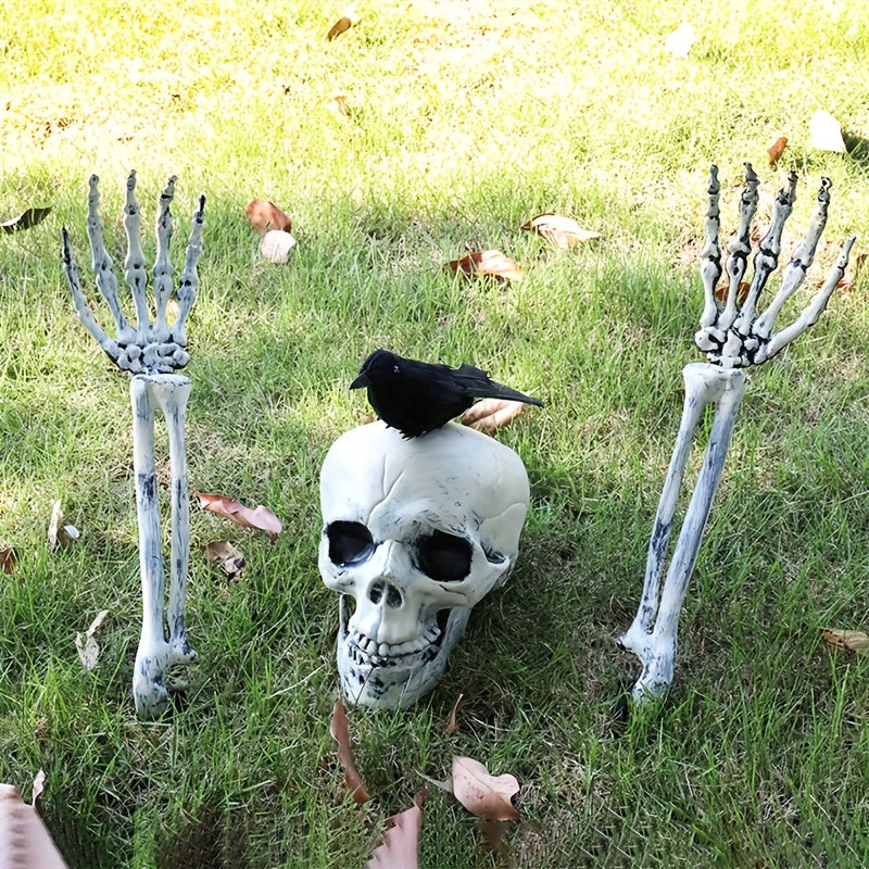 Skeleton Stakes Halloween Decorations Scary Skull Skeleton Hand Bone