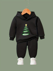 Girls 2pc Christmas Tree Hoodie & Sweatpants Set