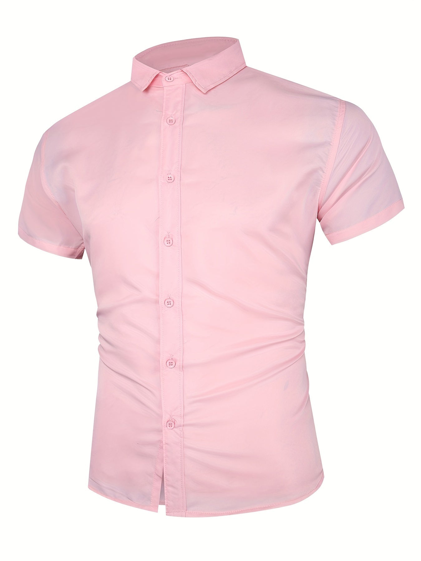 Men's Business Formal Short Sleeve Button Up Shirt