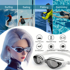 UV Protection Anti Fog Goggles for Nearsighted Swimmers