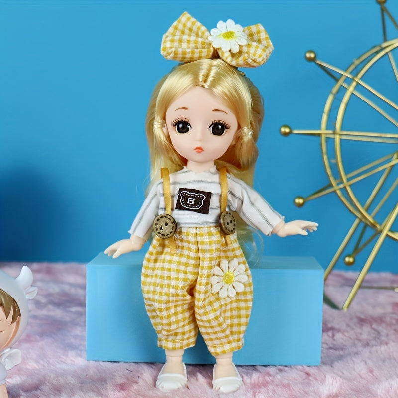 6.69in Snow Princess Doll for Girls - Decorations Gift Doll Clothes Headwear