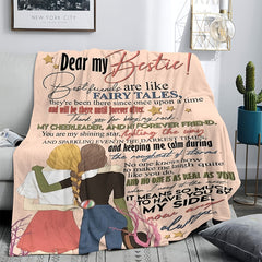 Christmas Decoration To My Bestie Friendship Blanket Birthday Gift For Girls