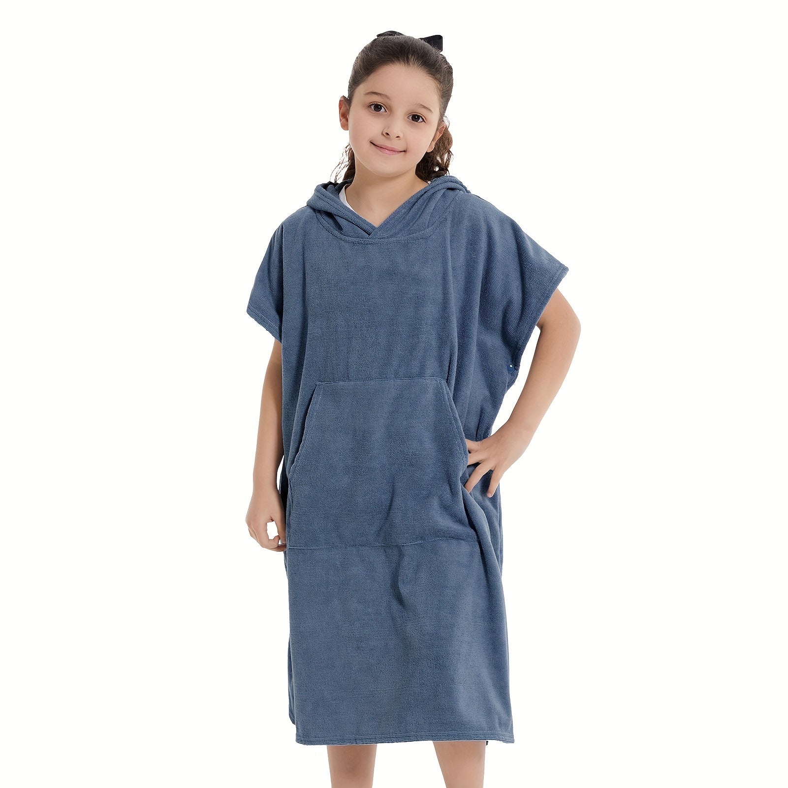 Kid's Changing Towel Robe Absorbent Quick Dry Surf Poncho Microfiber Bath Towels