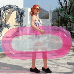 Inflatable Water Hammock with Backrest and Net