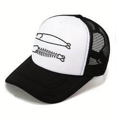 Fish Bones Pattern Baseball Cap for Outdoor Fishing