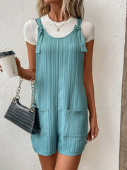 Solid Patched Pockets Overall Jumpsuit for Spring & Summer