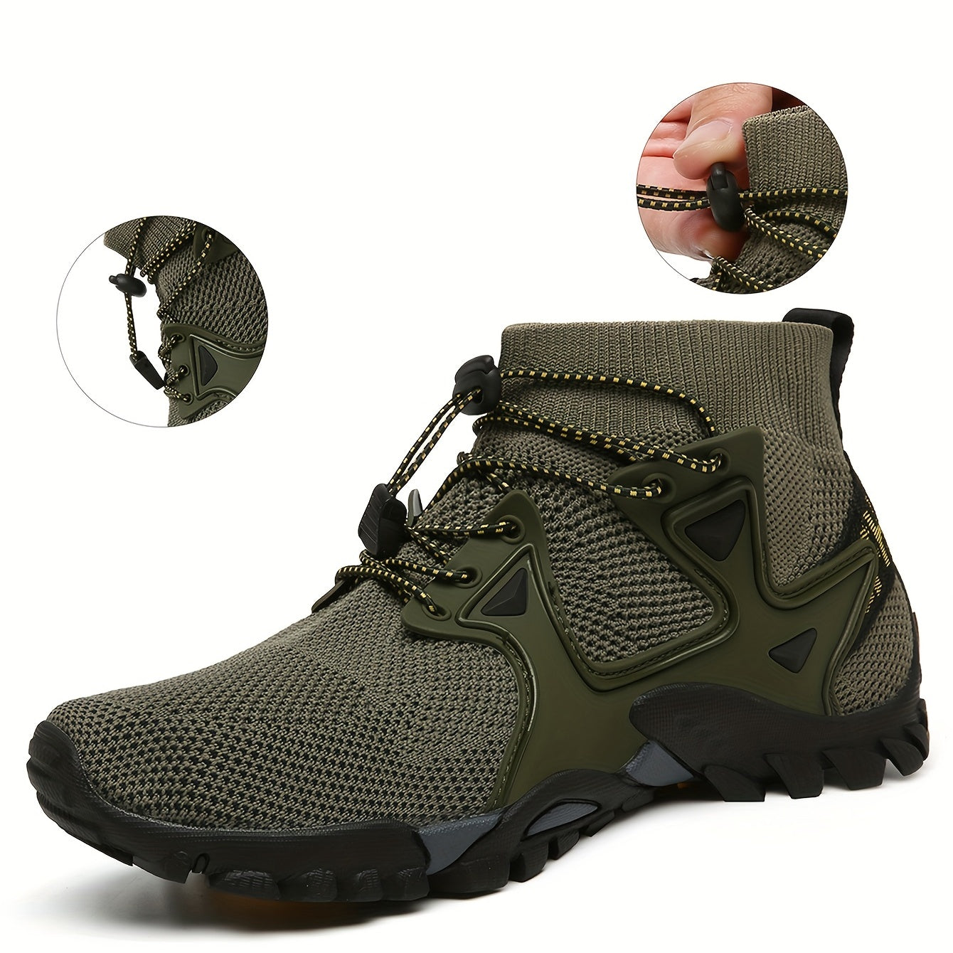 Men's Mesh Drawstring Sneakers Lightweight Outdoor Shoes