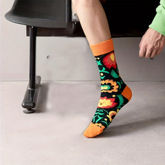 Colorblock Crew Socks Women's Stockings