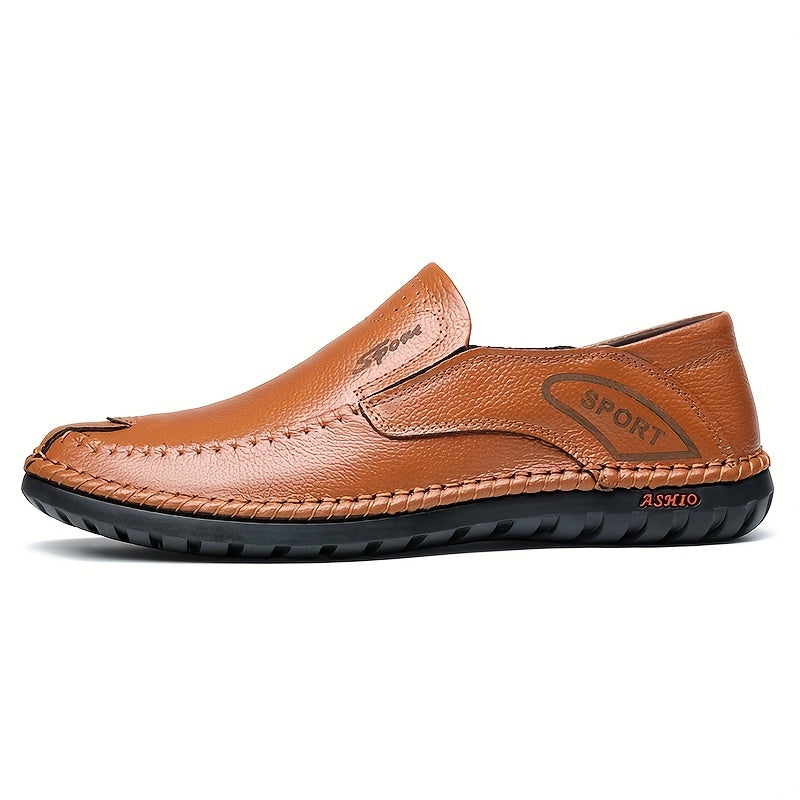 Men's Stitch Detail Loafers Comfy Non-slip Slip-On Shoes