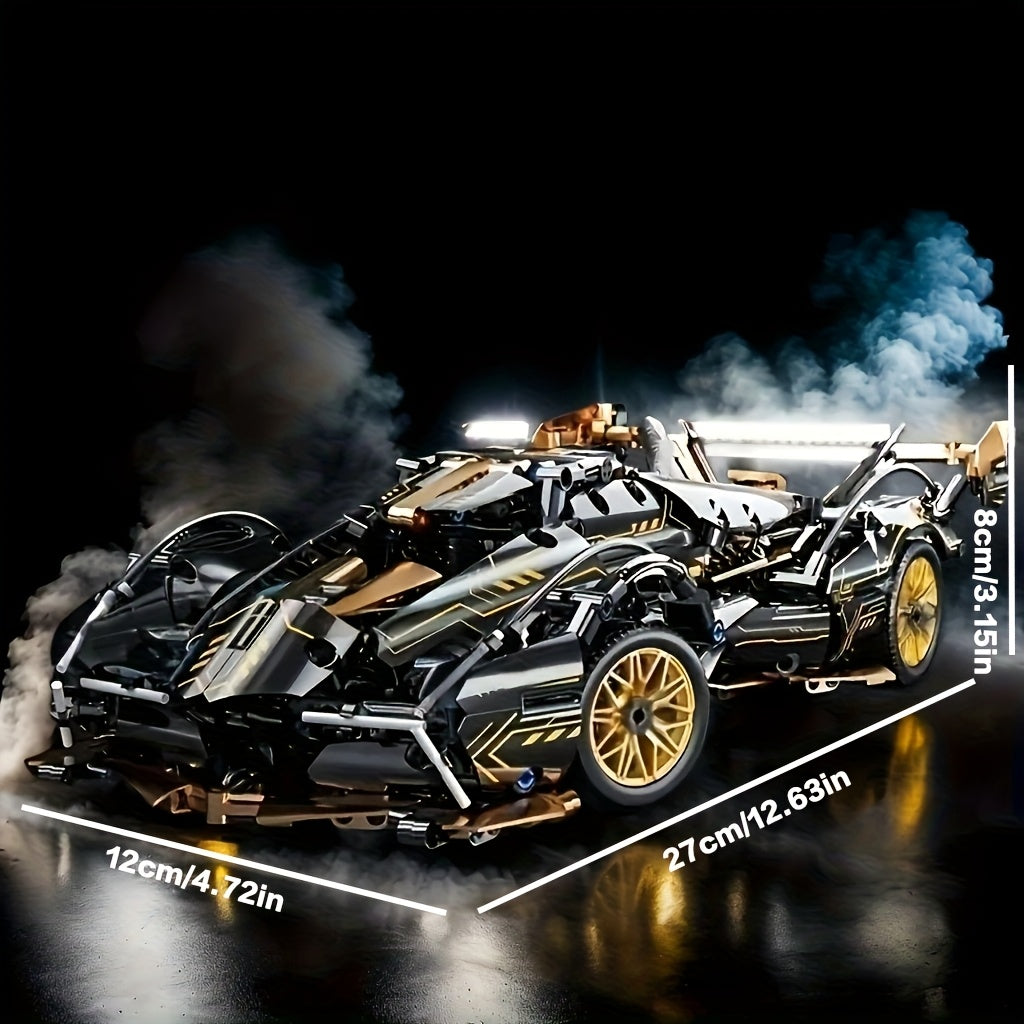 1590pcs Toy Car Building Blocks and Futuristic Sports Car Assembly Set