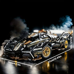 1590pcs Toy Car Building Blocks and Futuristic Sports Car Assembly Set