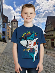 Sunglasses Shark Kid's T Shirt Short Sleeve Top for Summer