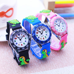 Kids Dino Silicone Watch Boys Girls Cartoon