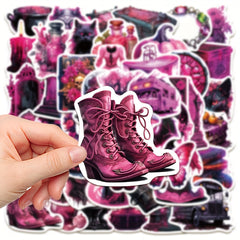 50pcs Purple Magic Waterproof Vinyl Stickers for Laptops and Bottles