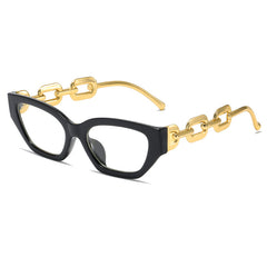 Y2K Vintage Cat Eye Glasses Frame Leopard Clear Lens Eyewear