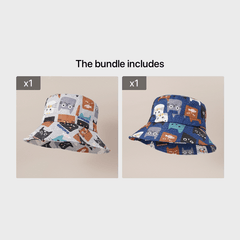 Street Cartoon Big Brim Bucket Hat American Niche Basin Hat Sun Hat