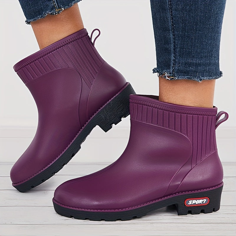 Women's Waterproof Ankle Boots Platform Comfortable Stylish Outdoor Rain Boots