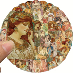 60pcs Song Of Mousse Girl Stickers Waterproof PVC Decoration