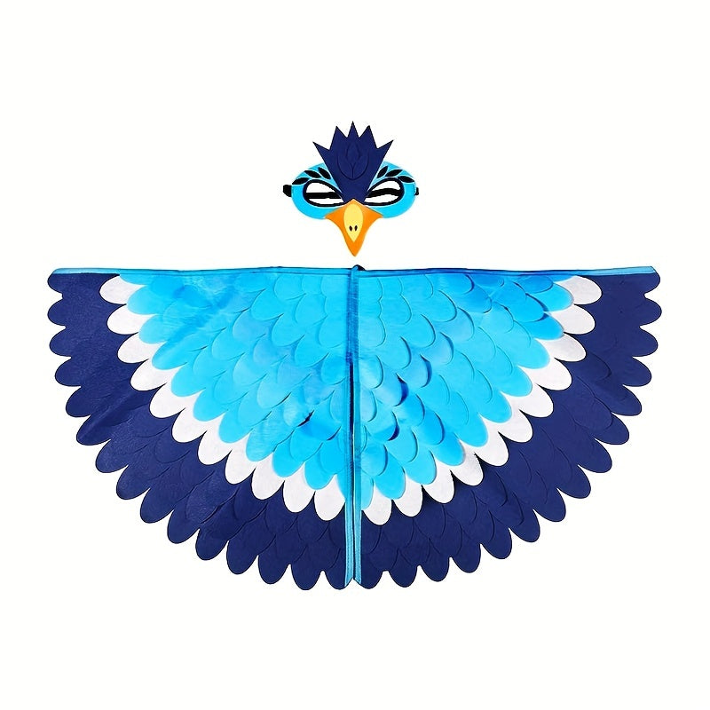 52 Cm Owl Peacock Costume Halloween Dress Up With Bird Wings Cape