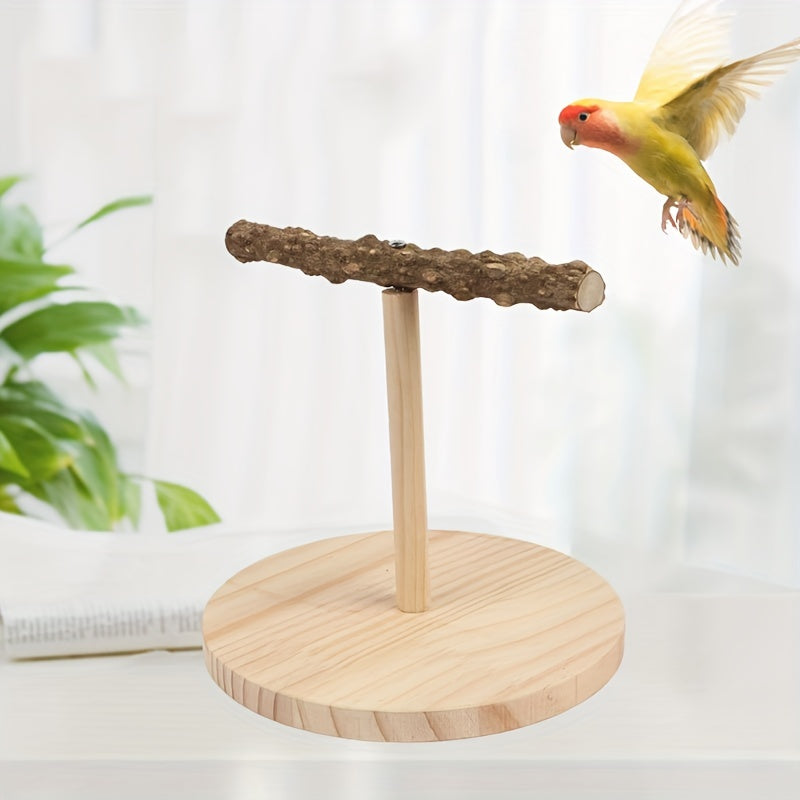 Bird Perch Nature Wood Stand Parrot Training Toy