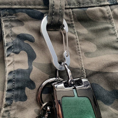 6pcs Heavy Duty Alloy Keychain Keyring for Outdoor Camping Hiking