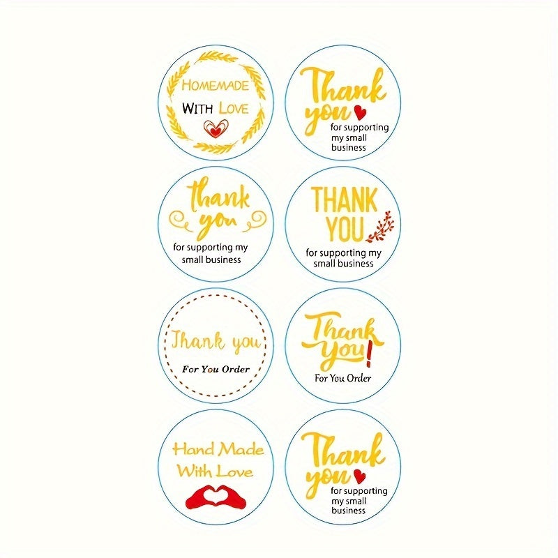 300pcs Hot Golden Transparent PET Stickers Roll with 8 Patterns