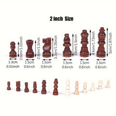 32pcs Wooden Chess Pieces Chess Pieces Accessories