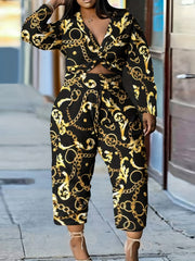 Chain & Baroque Print 2 Piece Set