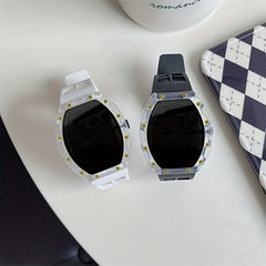 Men's Square LED Display Sports Watch