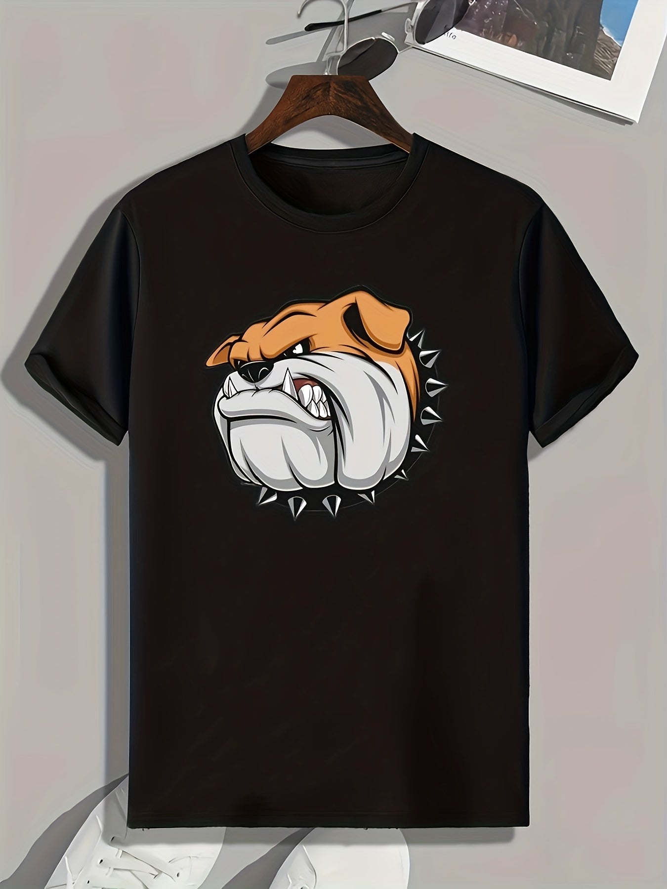 Dog Pattern Print Men's Comfy Sports T shirt Graphic Tee