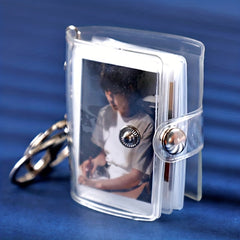 Men's Mini Photo Album Keychain 1 Inch 2 Inch Photo Storage Book