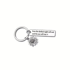 Sunflower Keychain Stainless Steel for Bags, Purses, Cars