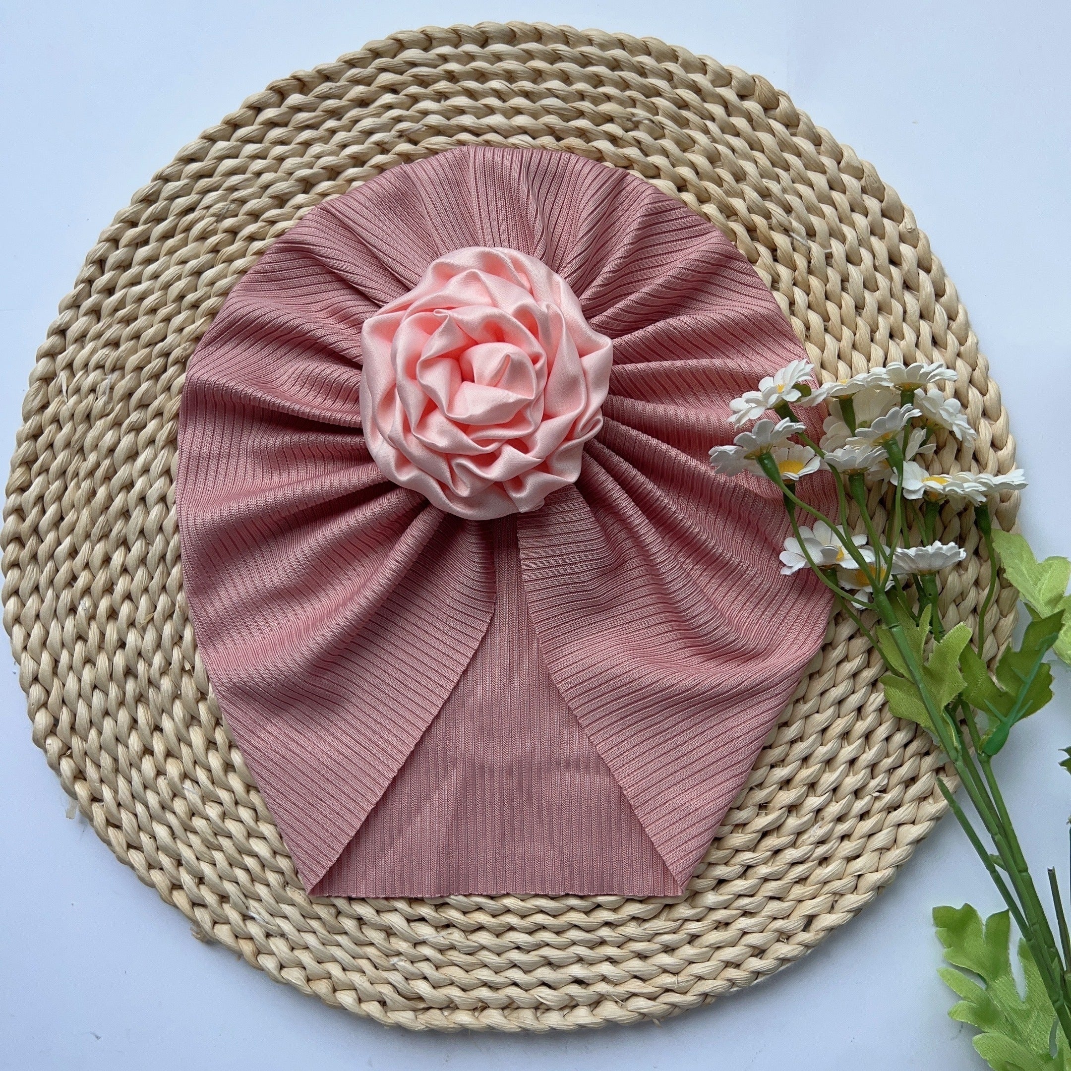 Baby Girls Flowers Cap Hat Soft Hair Wrap Head Accessories