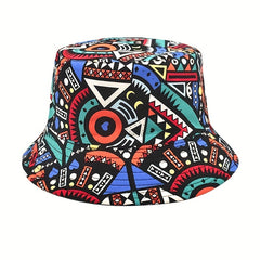 Geometric Abstract Print Fisherman Hat Men's Spring And Summer