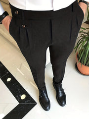 Men's Slim Fit Vintage Style Stretch Dress Pants for Dinner