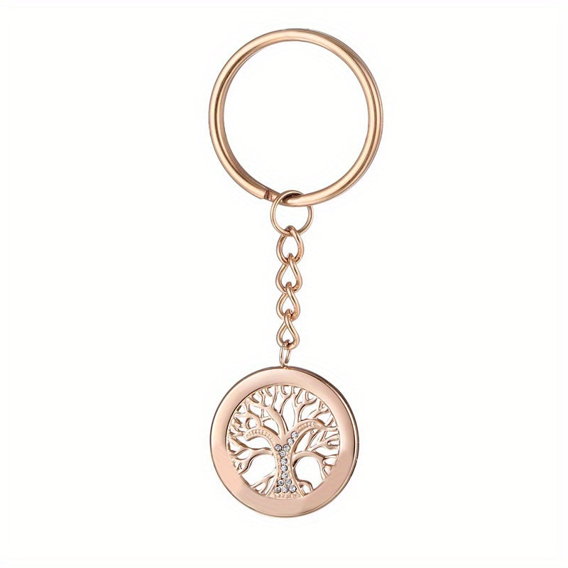 Personalized Tree Of Life Names Keychain with Birthday Stone