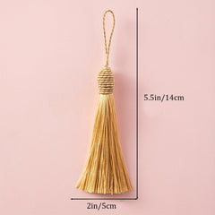 10pcs Silk Tassel Clothing DIY Decoration Golden Hat Tassel