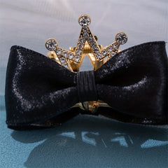 Kids Bow Crown Hair Clip Rhinestone Princess Hairpin