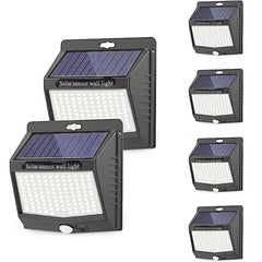 Solar Security Lights Outdoor 4 Pack 118 LED Motion Sensor Ultra Bright