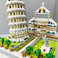 Leaning Tower Of Pisa Building Blocks 3D Assembly Toy Gift